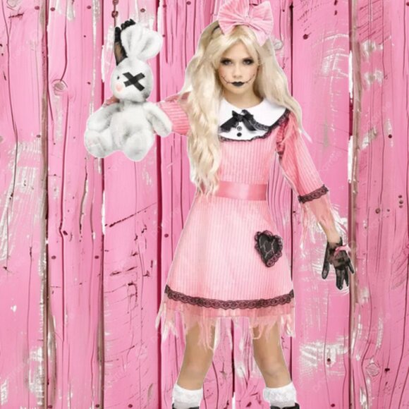 Deadly Dolly Spirit Halloween Girls Size 12/14 Halloween Costume - Picture 1 of 7